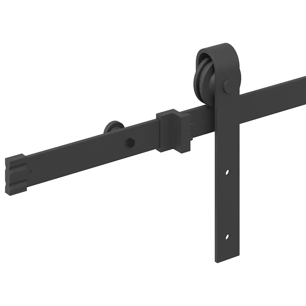 Kit di Binari per Porte Scorrevoli 200 cm Acciaio Nero CFW3958058