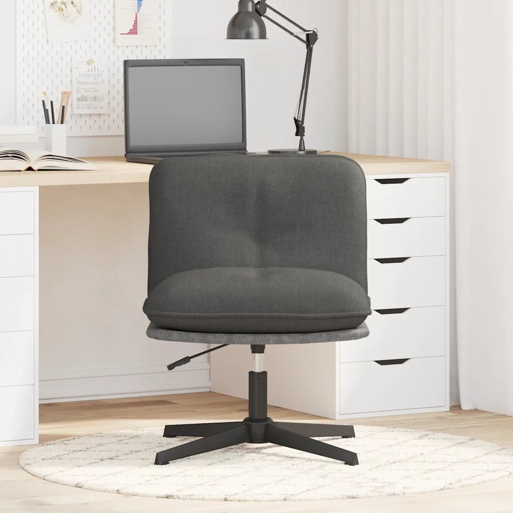 Sedia da Ufficio Girevole Grigio Scuro in Tessuto 4105390