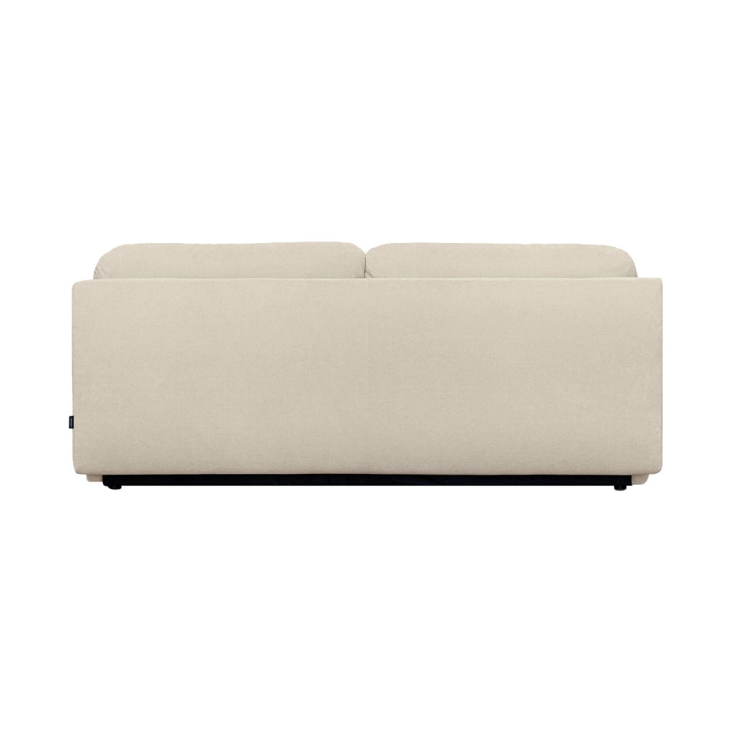 Divano letto in tessuto ciniglia, 3 posti, beige grigio