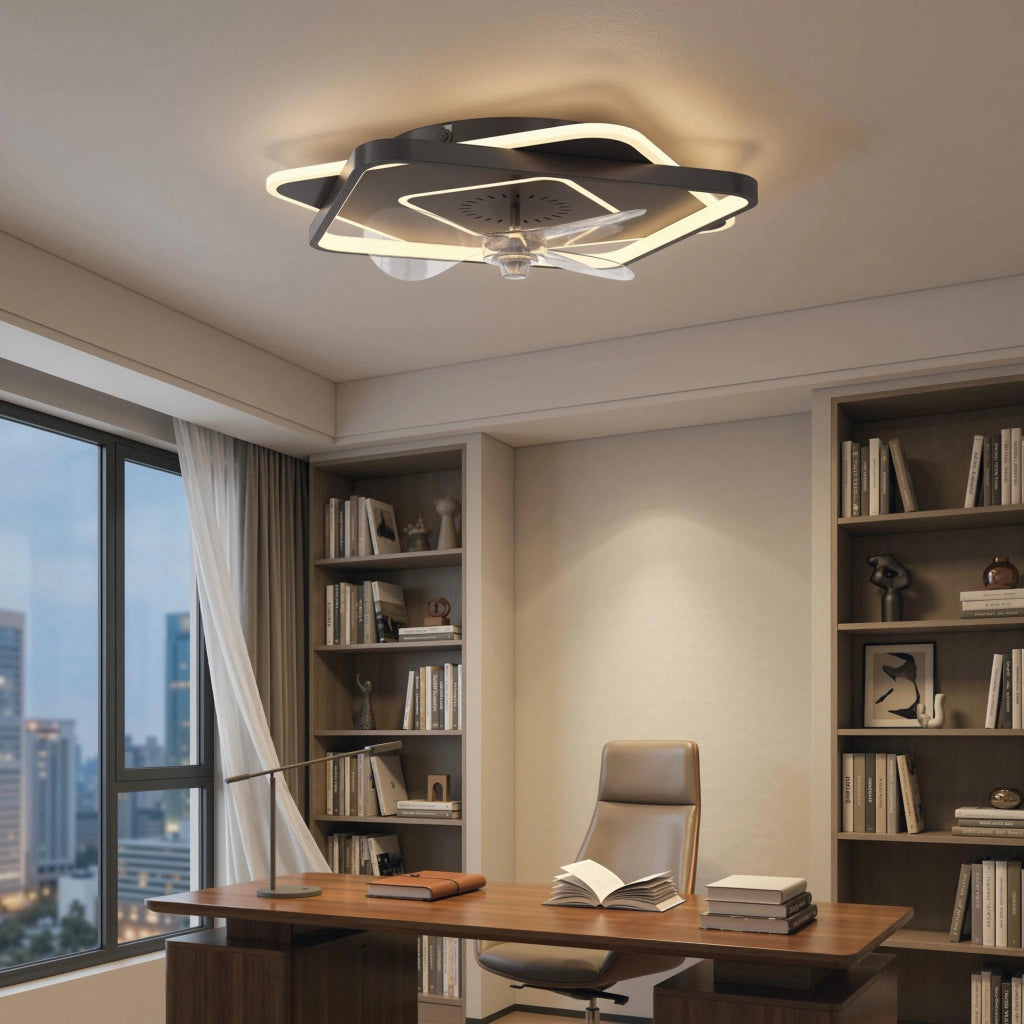 Ventilatore da soffitto con luce LED e telecomando ¨C Xylo ¨C 6 velocit¨¤, 3 temperature di colore