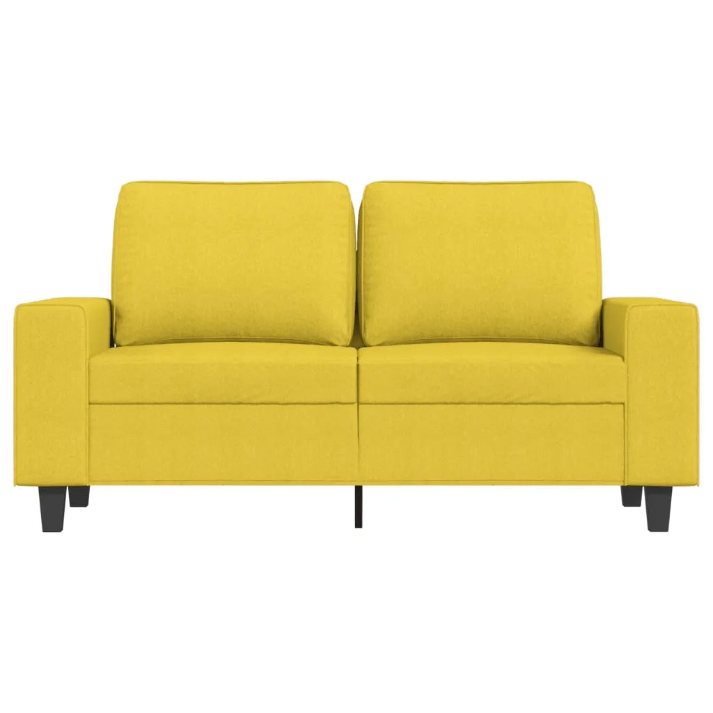 Divano a 2 Posti-Sofa 2 Posti Giallo Chiaro 120 cm in Tessuto 830932