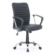 Poltrona ufficio base cromata Asgar colore nero
