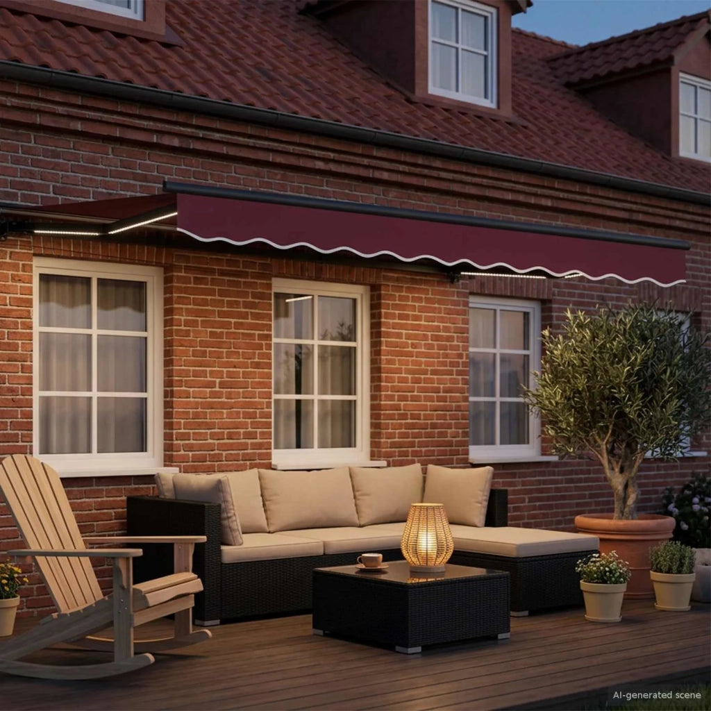 Cornice per Tenda Manuale con LED 3 x 2,5 m 3420805