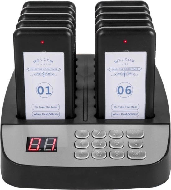 Sistema di allarme per ristoranti - Campanello per ristoranti - Buzzer wireless - 16 pezzi