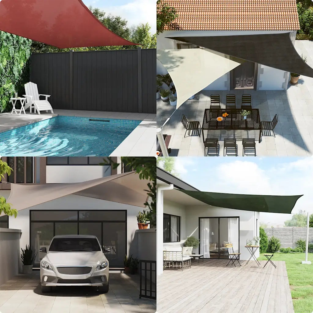 Vela Parasole 160 g/m² Rossa 3x4x4 m in HDPE 311640