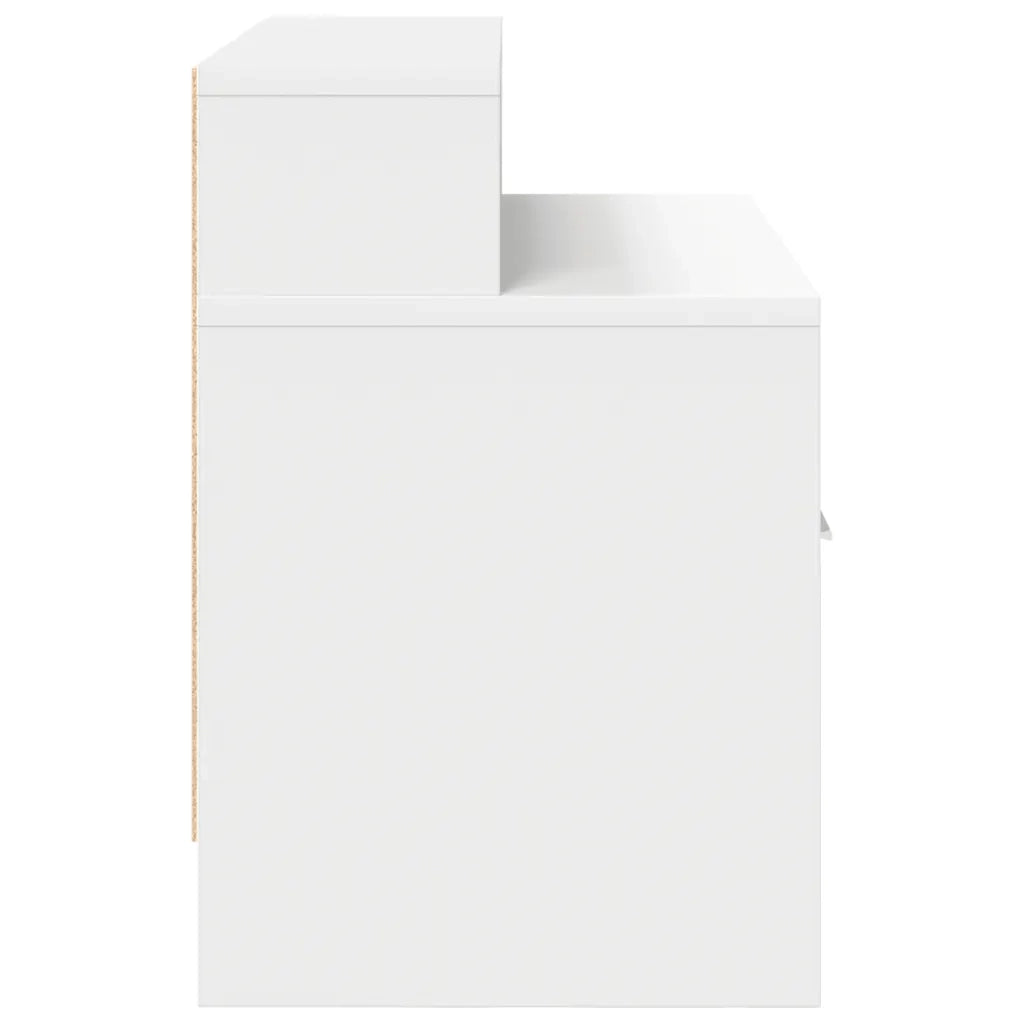 Comodino | Armadio da Notte | Mobiletto da notte con Cassetto Bianco 51x31x47 cm