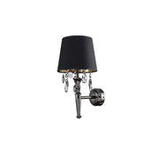 Applique Vigo nera oro tessuto 1xE14 Light Prestige