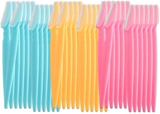 Scheermes per sopracciglia 39 pezzi - Apparecchi multifunzionali per rasatura - Eliminatore di peli del viso - Copertura in acciaio inossidabile - Controllo di precisione - Scheermes per viso