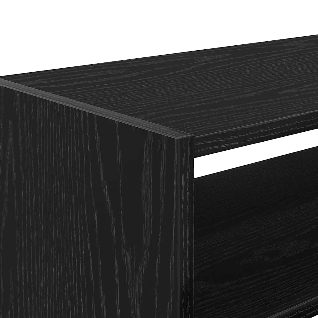 Scarpiera Impilabile Rovere Nero 60x30x30,5 cm 858859