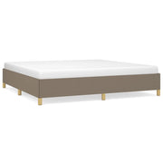 Letto matrimoniale | Letto per adulti | Giroletto senza Materasso Tortora 200x200 cm in Tessuto
