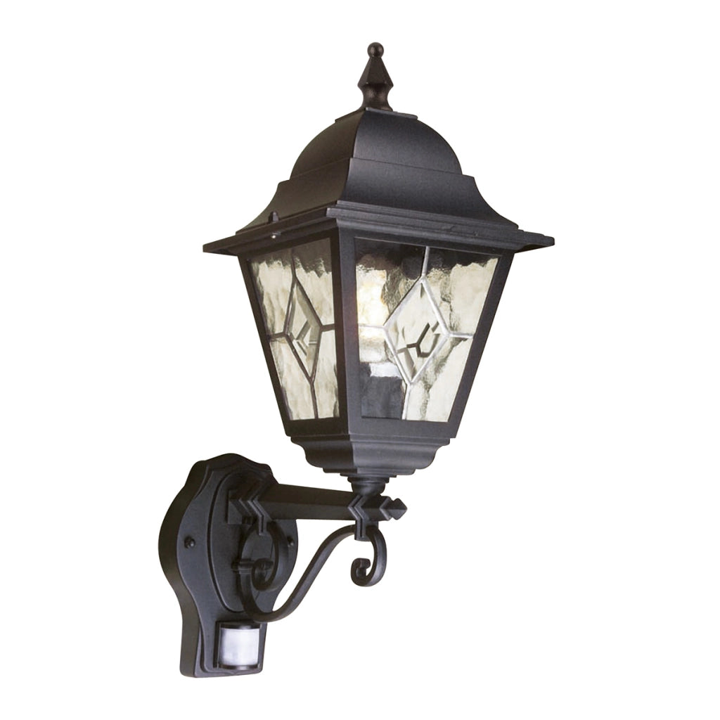 Applique esterna Norfolk PIR 1xE27 IP44 nera Elstead
