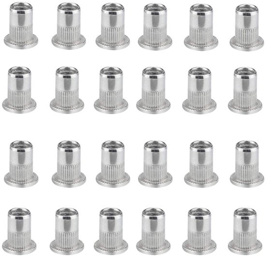 Viti a chiodo 100 pezzi - Viti a chiodo M6 - Acciaio inossidabile - Forma cilindrica - Argento - Lunghezza 15 mm - Viti a chiodo