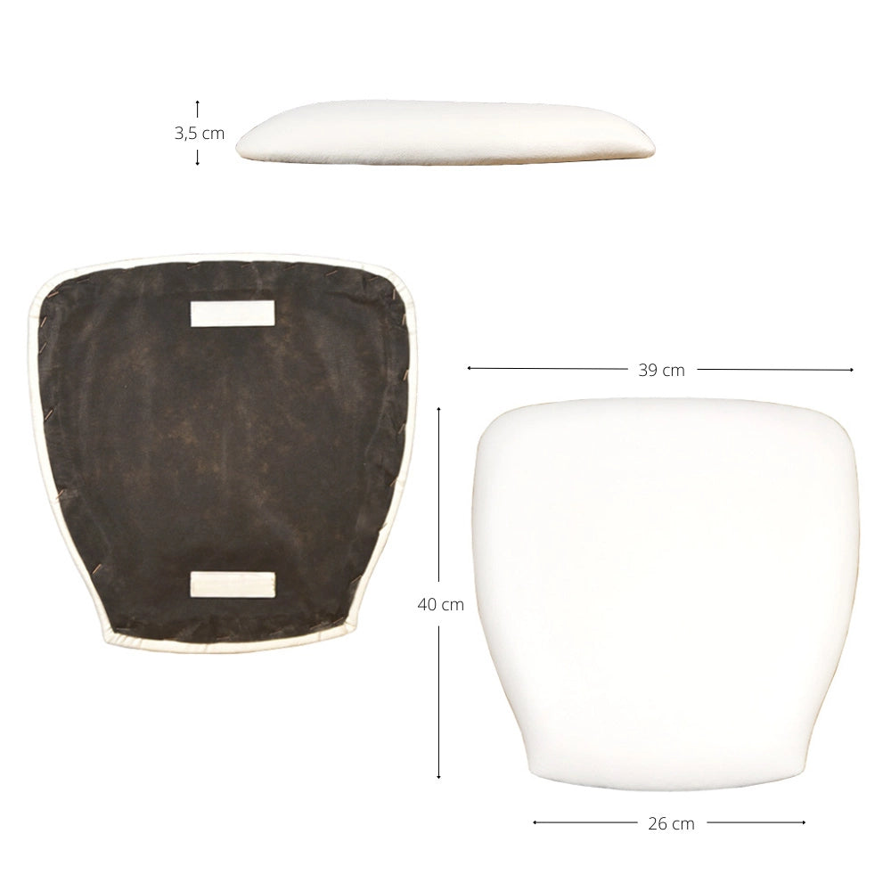Set da 20 Sedie Chiavarine Plastica Gialle ottone con cuscino similpelle bianco
