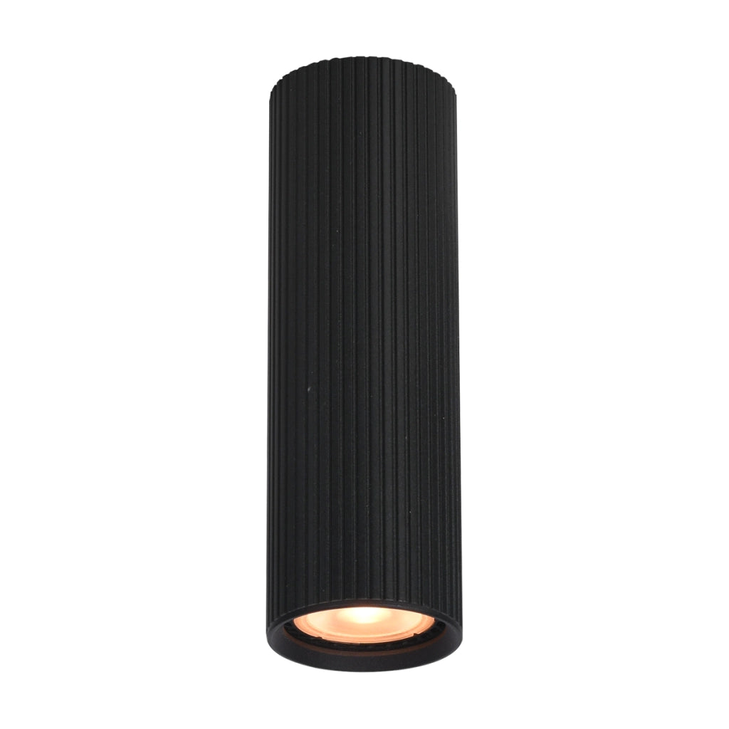 Spot soffitto moderno nero rigato 17cm GU10 Italux
