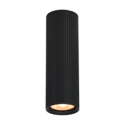 Spot soffitto moderno nero rigato 17cm GU10 Italux