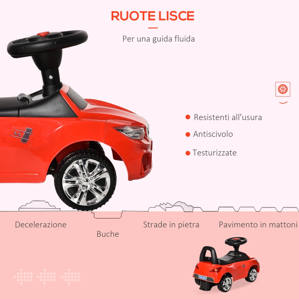 Macchinina per Bambini Cavalcabile con Volante ¨C Minimal ¨C Rosso