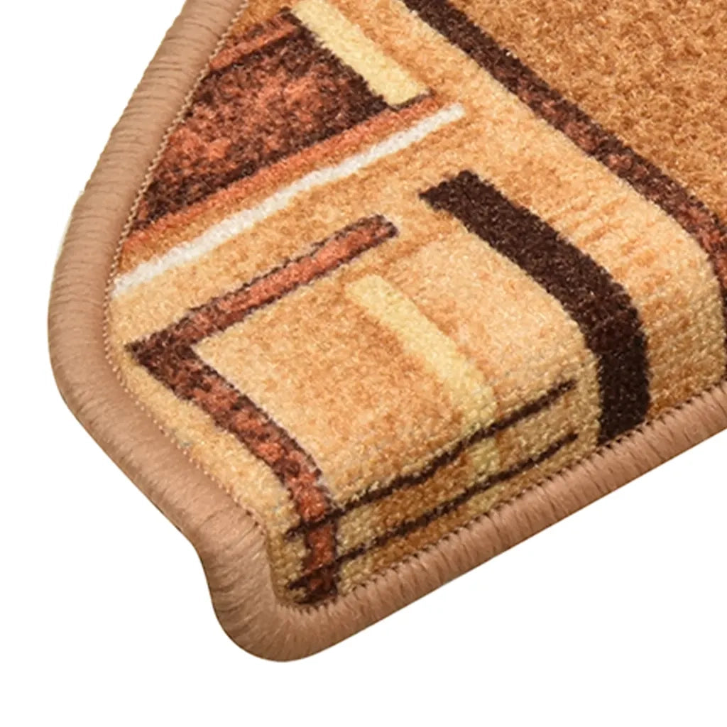 Tappetini per Scale Autoadesivi 10 pz 65x21x4 cm Beige 149833