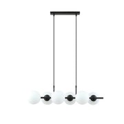 Lampadario sospeso Emibig RORY 6 luci opale nero E14