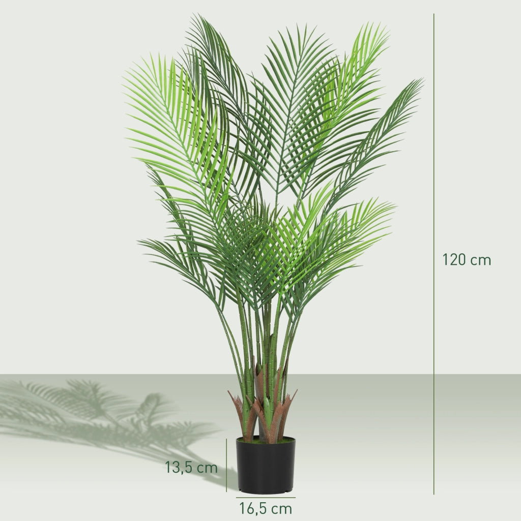 Pianta artificiale palma interno 120 cm ¨C Xylo ¨C verde con vaso plastica