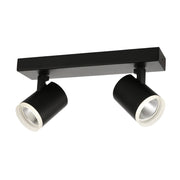 Faretto soffitto moderno doppio nero orientabile LED 10W