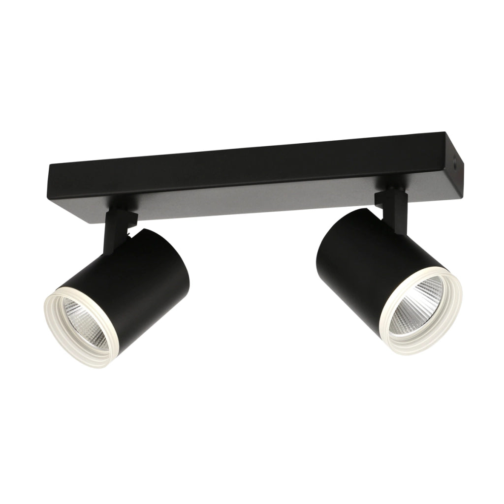 Faretto soffitto moderno doppio nero orientabile LED 10W
