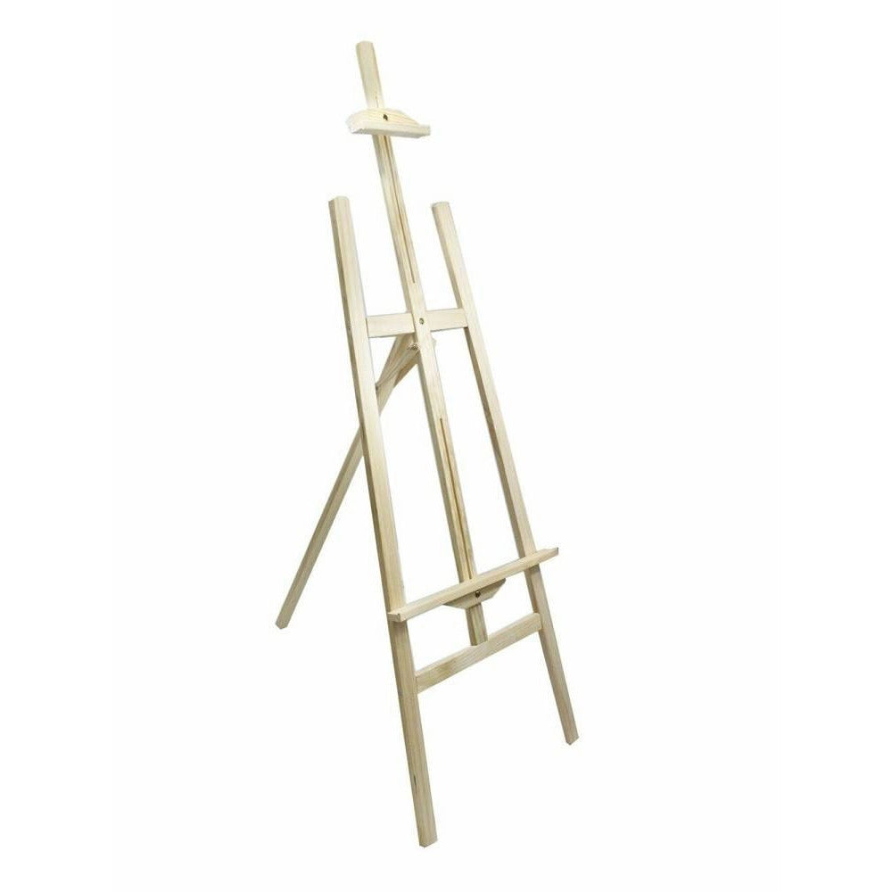 Trade Shop - Cavalletto Pittorico In Legno Inclinabile 70 Cm Pittura Esposizione Tele Quadri -