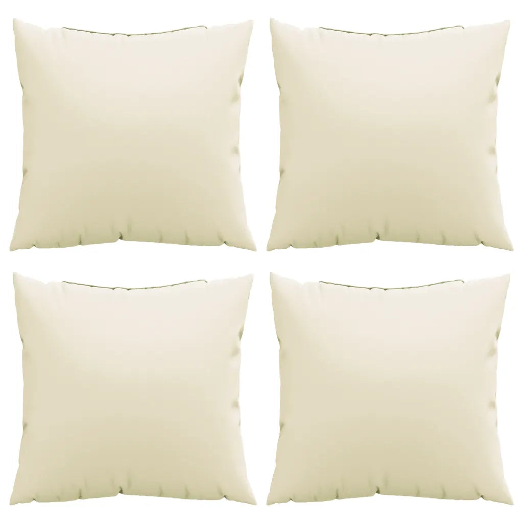 Cuscini per Divano 4 pz Crema 40x40 cm in Tessuto 360361