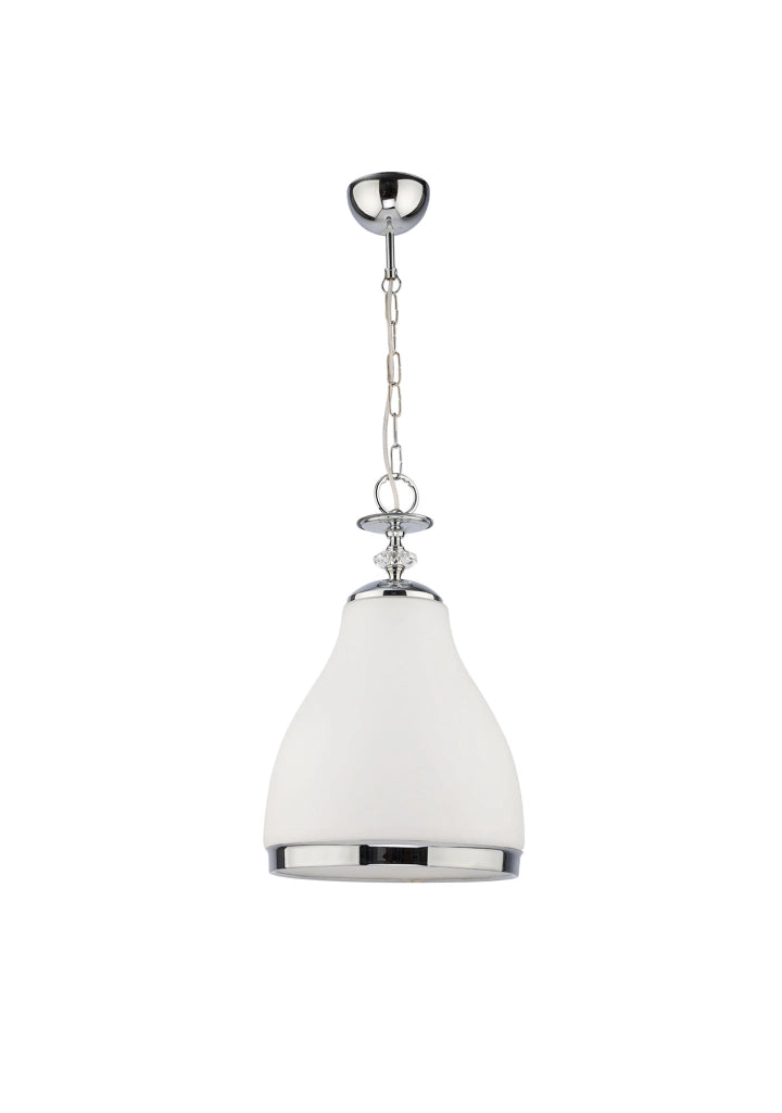 Lampada a sospensione industriale Isla cromata E27 Jupiter
