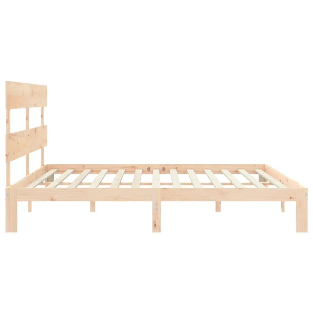 Giroletto senza Materasso-Struttura Letto 200x200 cm in Legno Massello di Pino 691947
