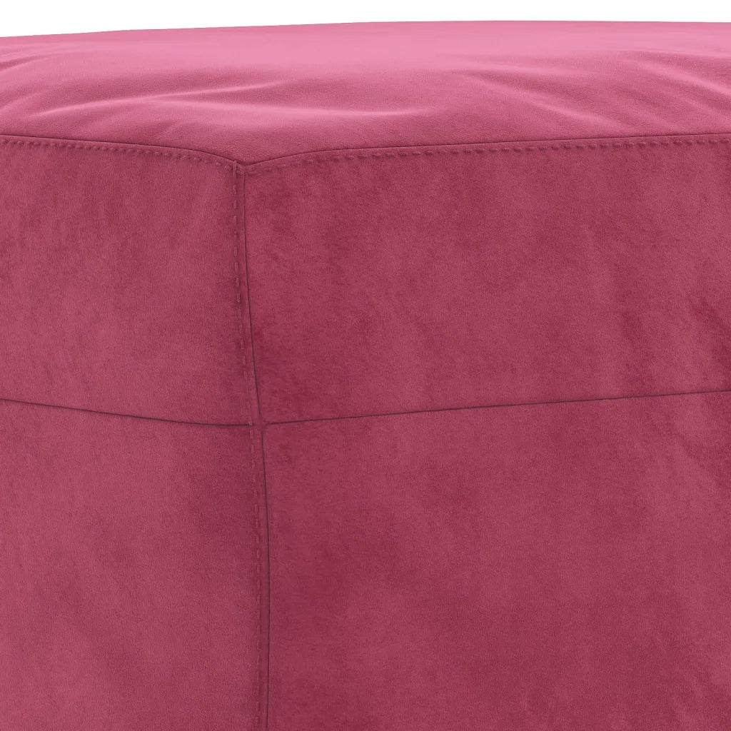 Set di Divani 3 pz con Cuscini Rosso Vino in Velluto 3202224