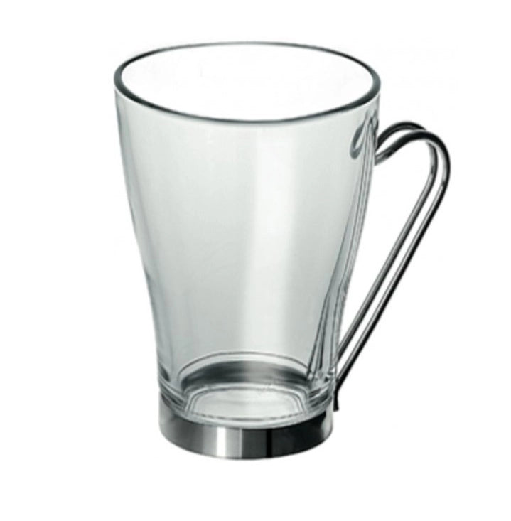 Set 6 Bicchieri Tazze Cappuccino Latte Oslo in Vetro 32 cl Borgonovo