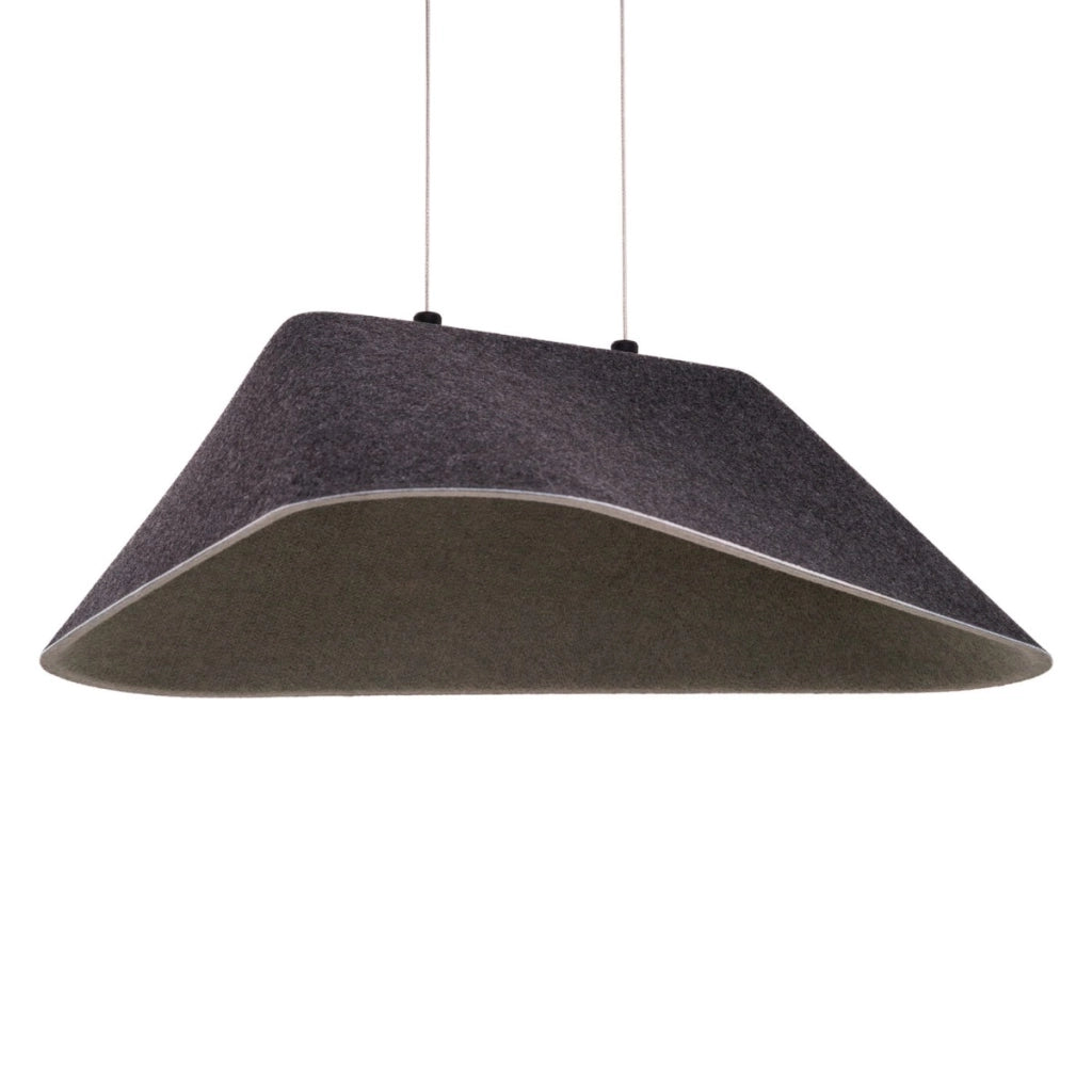 Lampada a sospensione Carbon in feltro nero LED 8W Maxlight