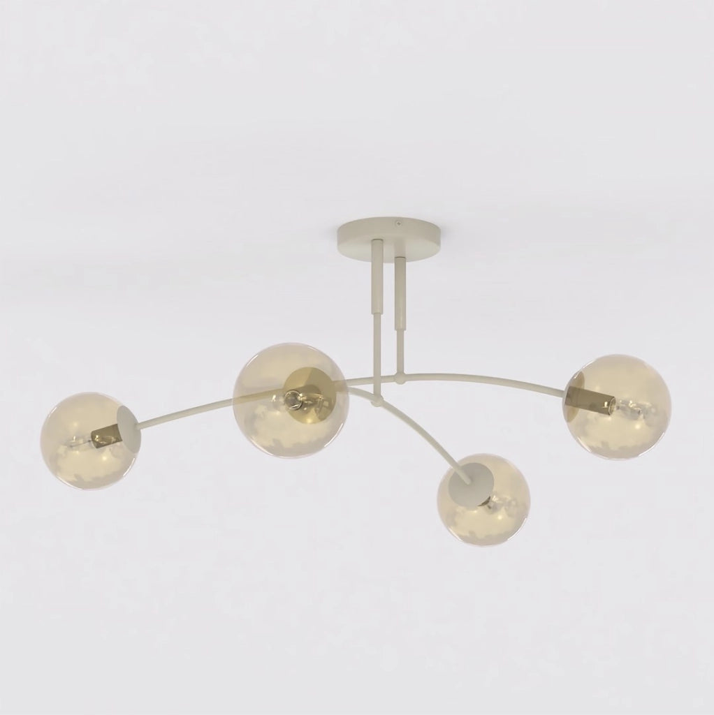 Lampada da soffitto PREGOS 4xE14 sfere beige Emibig