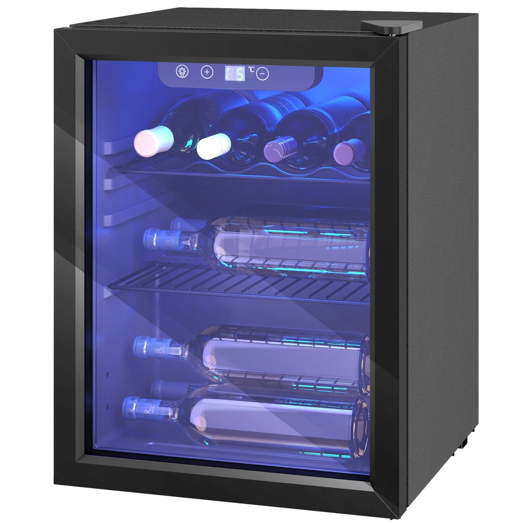 Cantinetta per Vino 16 Bottiglie 48L Refrigerata ¨C Minimal ¨C Temperatura Regolabile 4-16¡ãC Porta Reversibile Nero