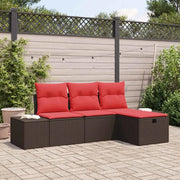 Set Divano da Giardino con cuscino 4 pcs polyrattan 3359353