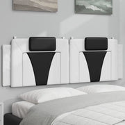 Cuscino Testiera Viana Bianco e Nero 160 cm in Similpelle 374803