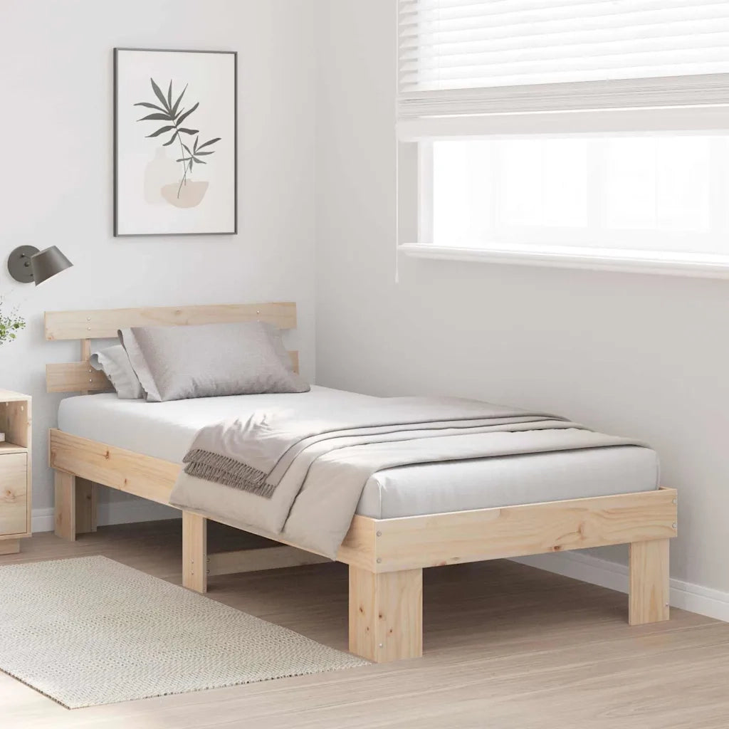 Letto singolo | Letto per adulti | Struttura del letto Naturale 75 x 190 cm Pino massello