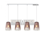 SOSPENSIONE CROMO RETTANGOLARE 4 LUCI RAME 1164CR-S4 R-RA