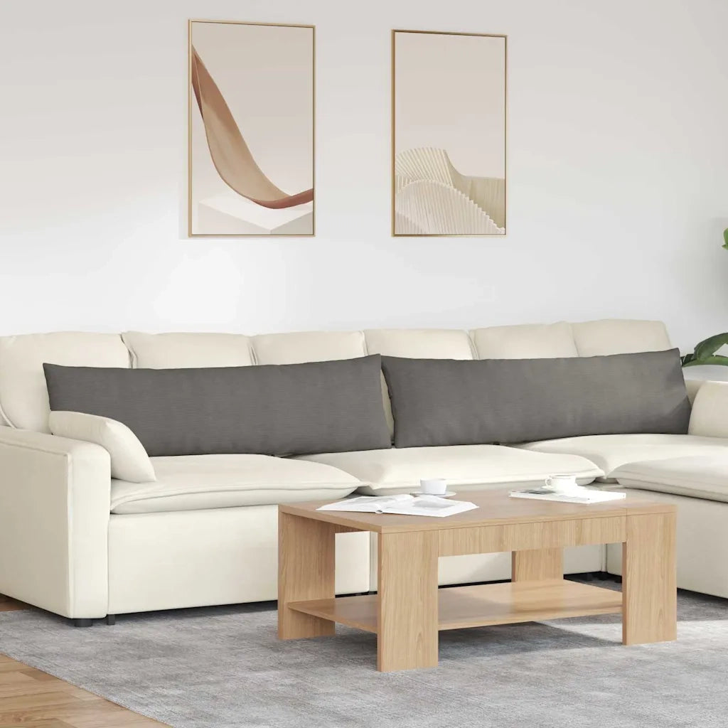 Cuscini da Divano 2 pz-Set di 2 Cuscini per Sofa Grigio chiaro 145 x 40 cm 448839