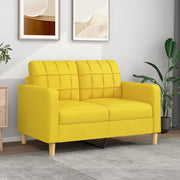 Divano a 2 Posti-Sofa 2 Posti Giallo Chiaro 120 cm in Tessuto 825249