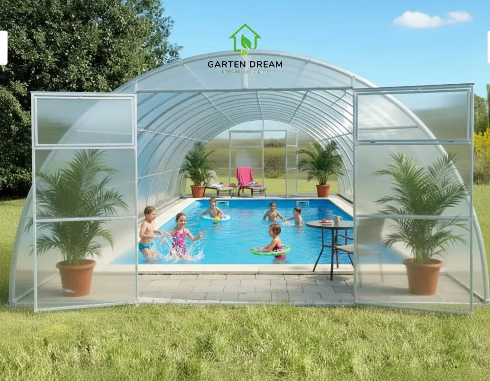 Copertura per Piscina Garten Dream SERENA 4x8 m con Policarbonato 4 mm