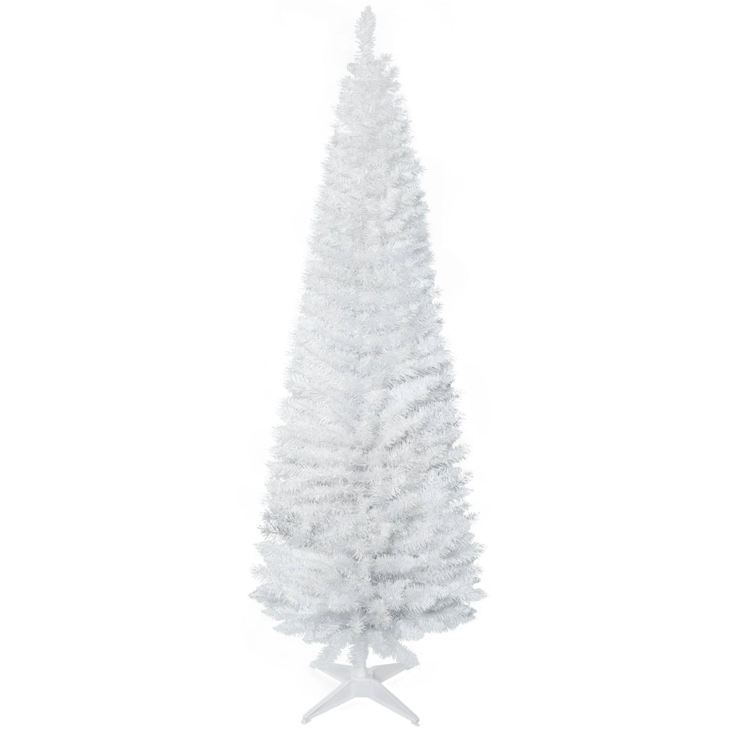 Albero di Natale Artificiale ¨C Minimal ¨C Bianco 180 cm 390 Rami Base Smontabile