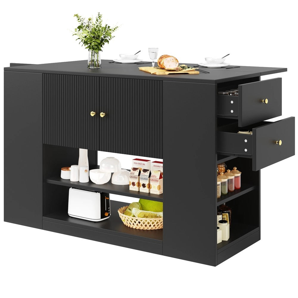 Credenza Cucina con Cassetti e Ripiani ¨C Xylo ¨C Nero