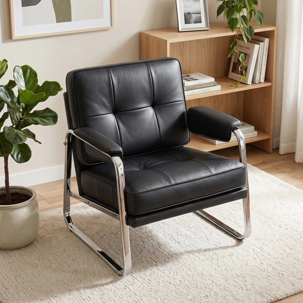 Poltrona Relax Reclinabile in Similpelle ¨C Minimal ¨C Nero