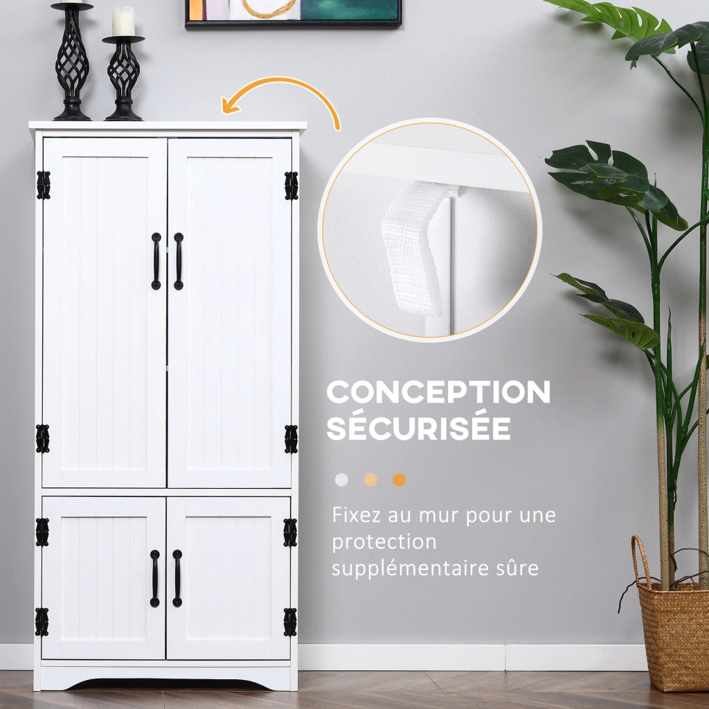 Armadio da cucina ¨C zephmum ¨C bianco 2 ante 3 ripiani