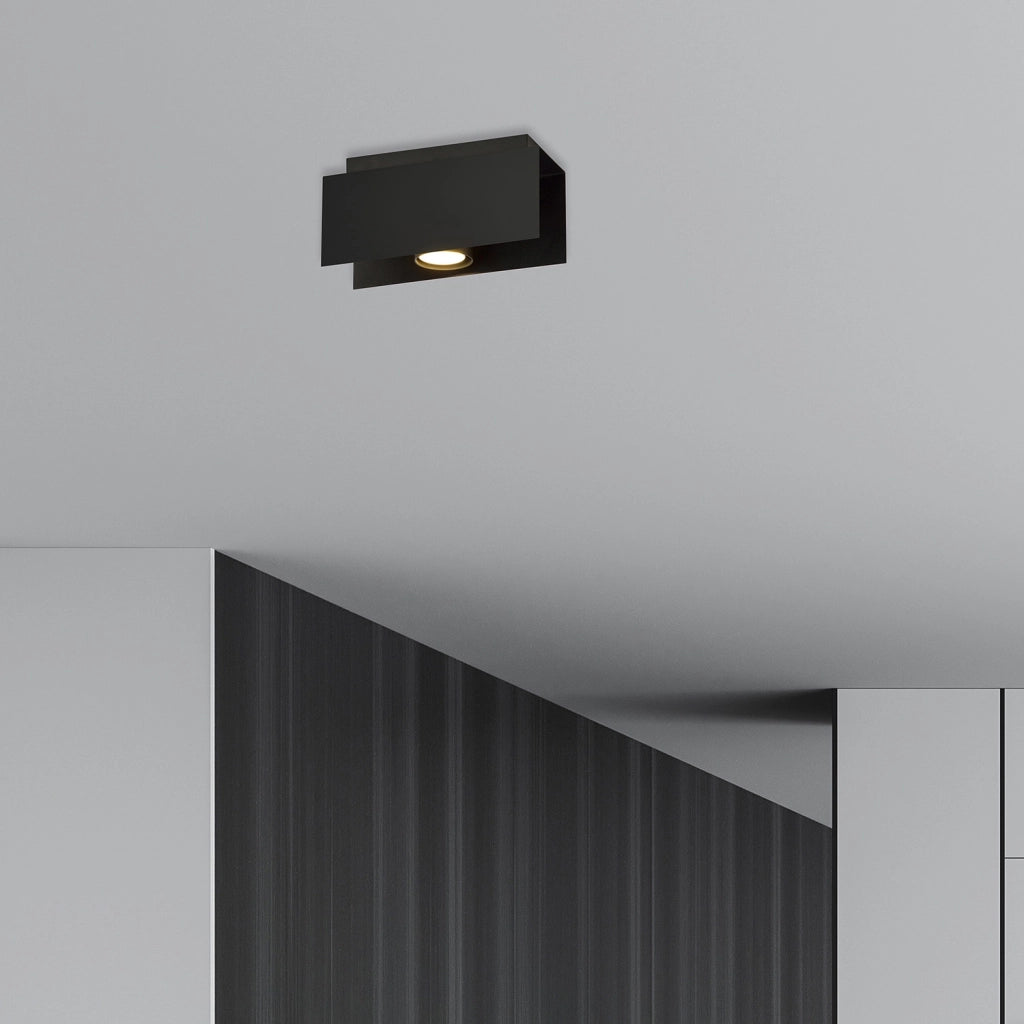Plafoniera Moderna 1 Luce Cassiopea In Acciaio Nero