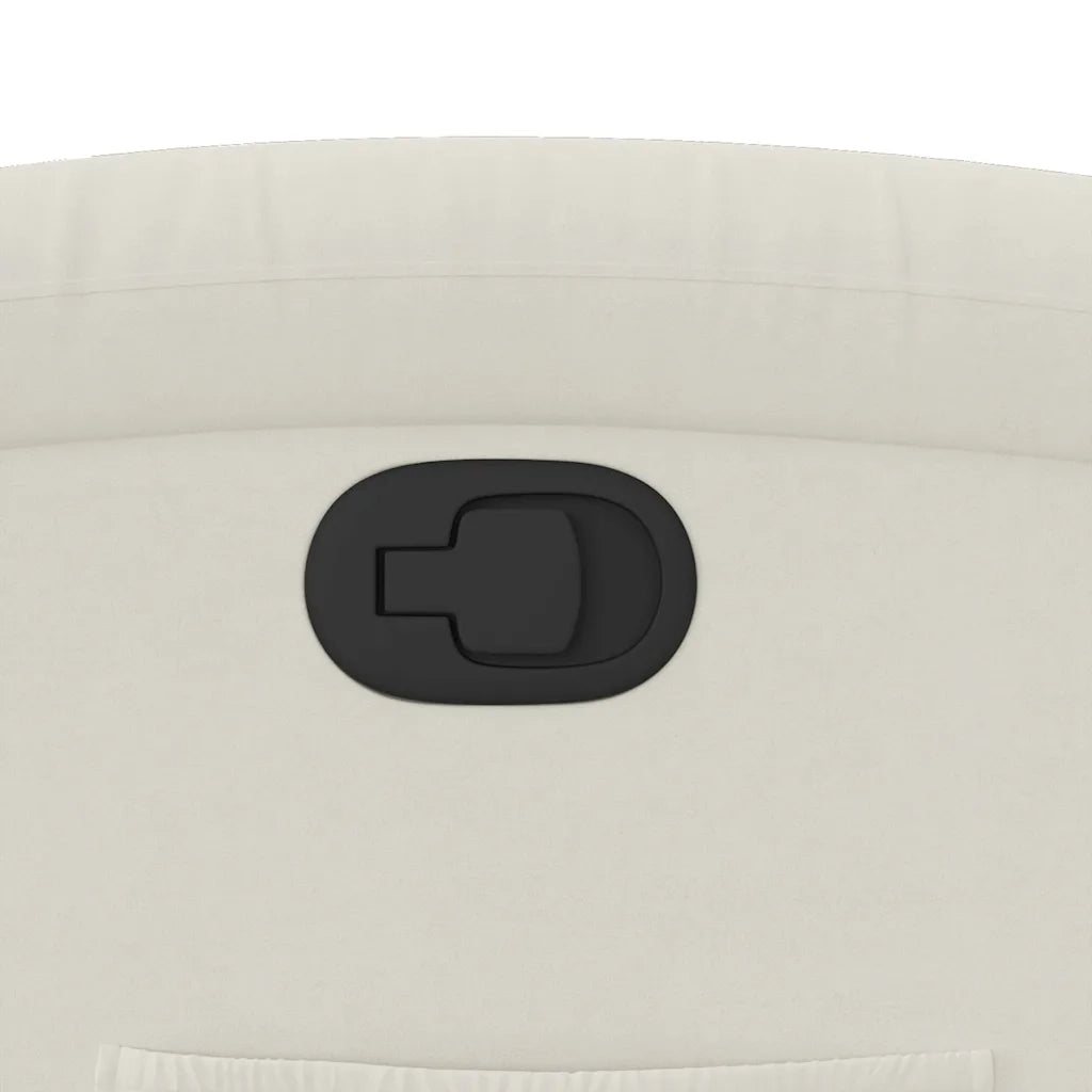 Poltrona reclinabile in velluto crema 371806