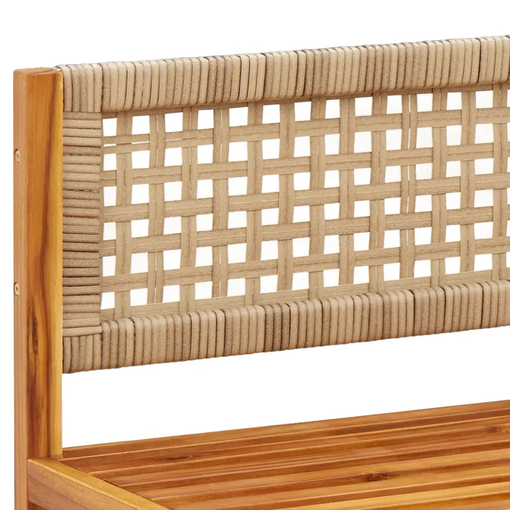 Divani da Giardino Angolari con Cuscini 2 pz in Legno di Acacia e Rattan 3278922