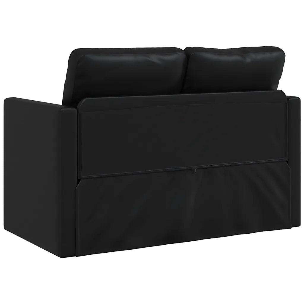 Divano Letto da Terra 2 in 1 Nero 112x174x55 cm Similpelle 353973