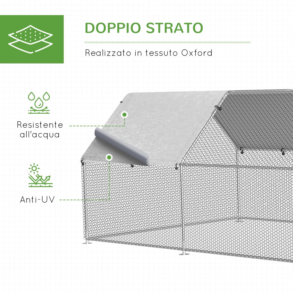 Recinto per Pollaio ¨C Minimal ¨C Grigio 280x570x195cm